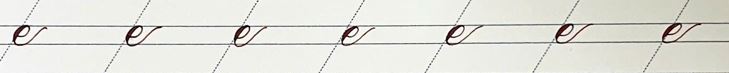 Chữ caligraphy in thường nhóm 1 (a,c,e,o,x) || Hành trình luyện chữ ngày 2 e