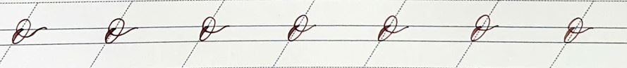 Chữ caligraphy in thường nhóm 1 (a,c,e,o,x) || Hành trình luyện chữ ngày 2 o