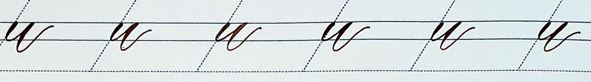 Chữ caligraphy in thường nhóm 2 (i,u,n,m,v,w) || Hành trình luyện chữ ngày 3 u