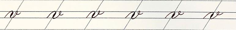 Chữ caligraphy in thường nhóm 2 (i,u,n,m,v,w) || Hành trình luyện chữ ngày 3 v 1