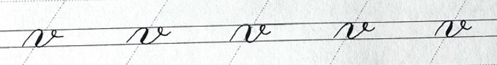 Chữ caligraphy in thường nhóm 2 (i,u,n,m,v,w) || Hành trình luyện chữ ngày 3 v 2