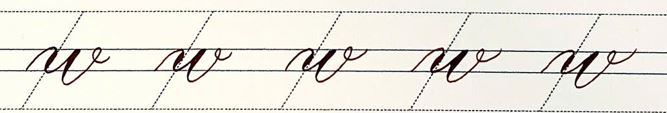 Chữ caligraphy in thường nhóm 2 (i,u,n,m,v,w) || Hành trình luyện chữ ngày 3 w