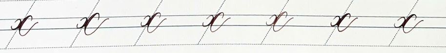 Chữ caligraphy in thường nhóm 1 (a,c,e,o,x) || Hành trình luyện chữ ngày 2